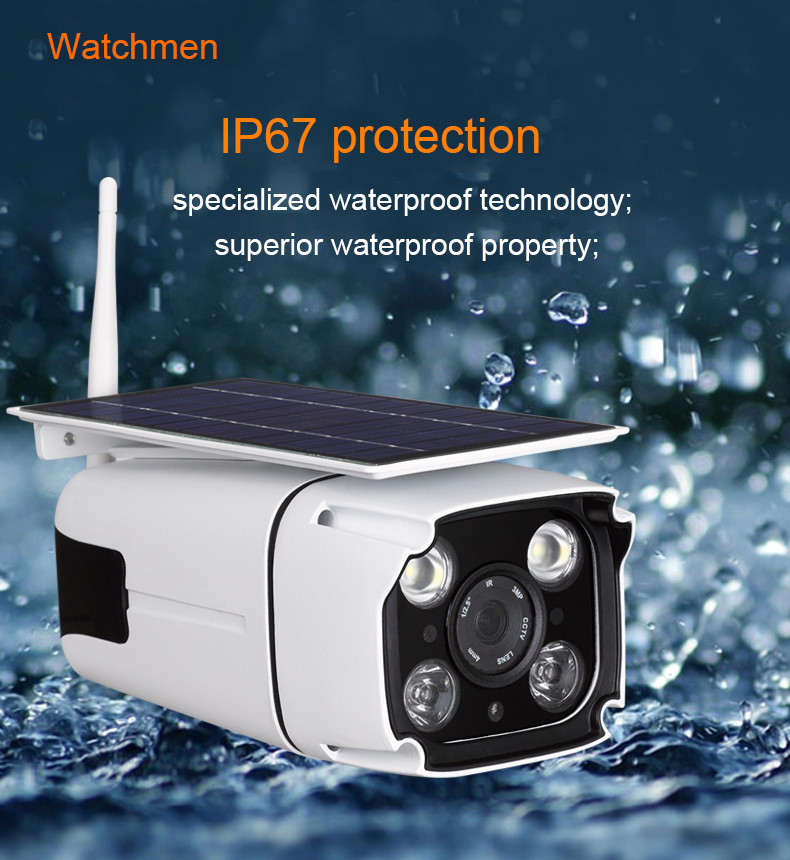 1080P solar outdoor sensor network camera